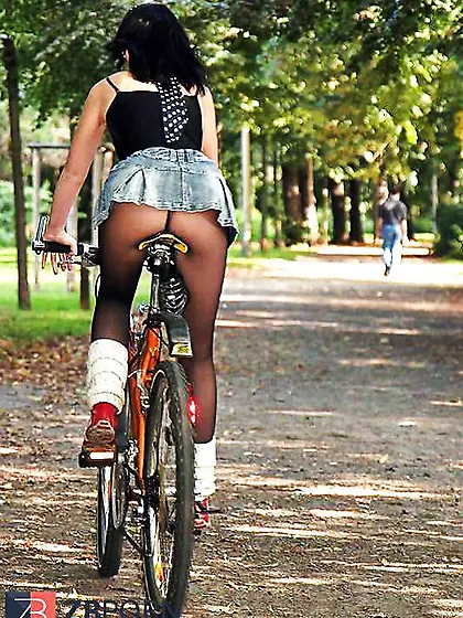 Upskirt Bicycle And Bike
