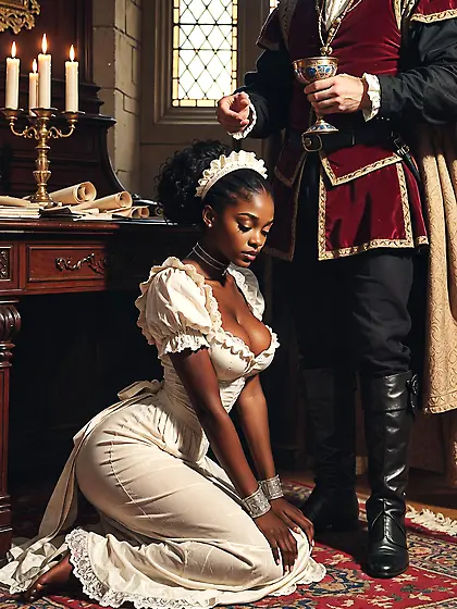 Neger maide on her knes6