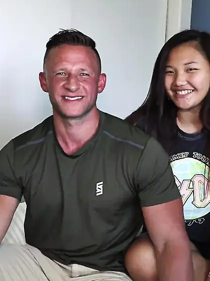 Curvaceous Asian teen banged by muscular...