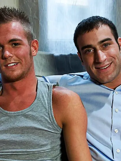 Horny dude torturing encaged