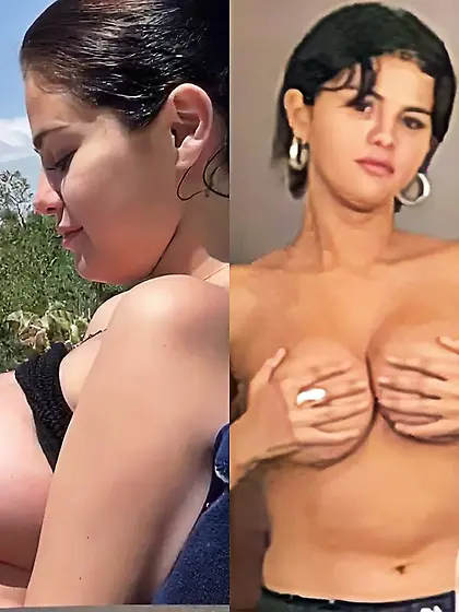 Selena Gomez Real Nude X Ray Sheer No Bra Nip