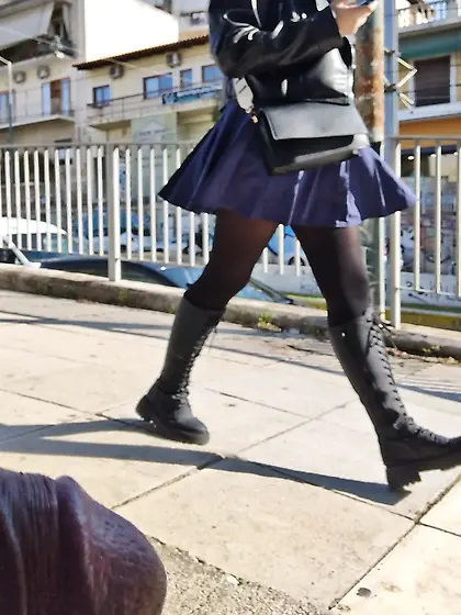 Public cock flash in front of random woman!