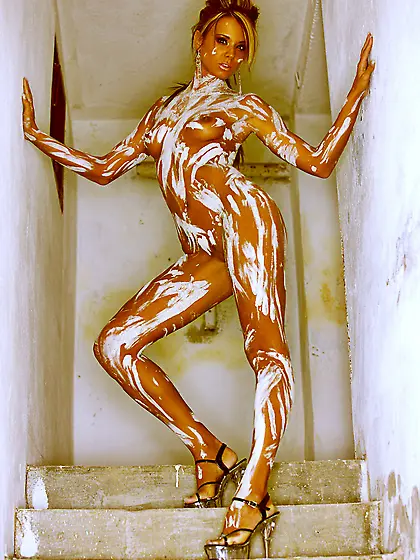 Futuristic babe with awe-inspiring glamor desperately takes plea