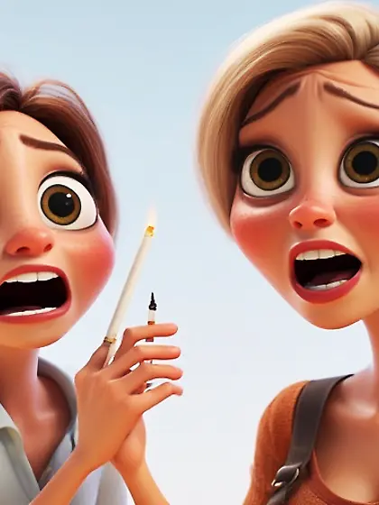 Sexy Woman + Lit Cig + Nude Man + Gasoline = ?