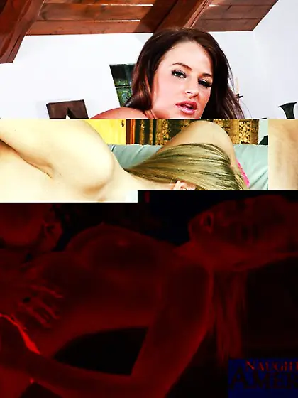 Busty milfs Brooke Belle and Mia Lelani together blowing and fuc