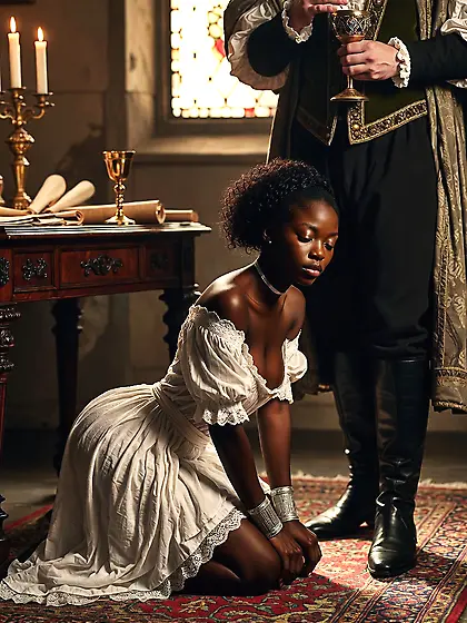 Neger maide on her knes6