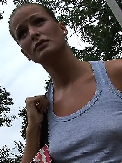 Brunette teen doll pissing