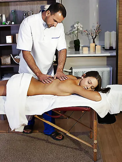 Foxi Di gets her nice ass oiled,  massaged,  and fucked