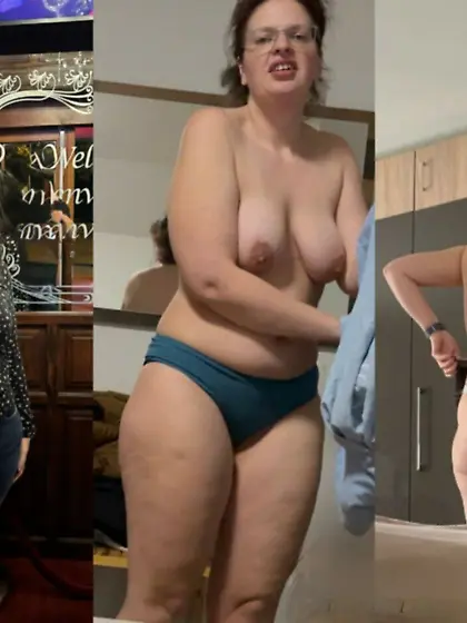 Mom with saggy udders and big ass