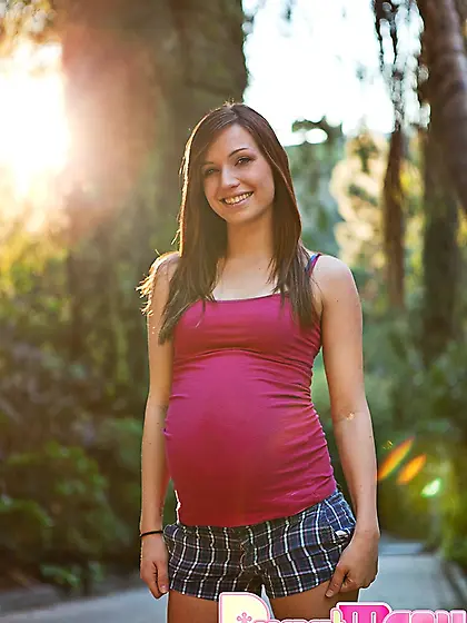 Innocent pretty young preggy