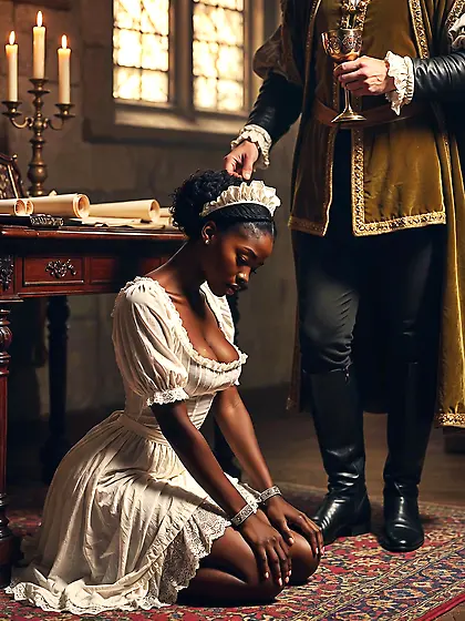 Neger maide on her knes6