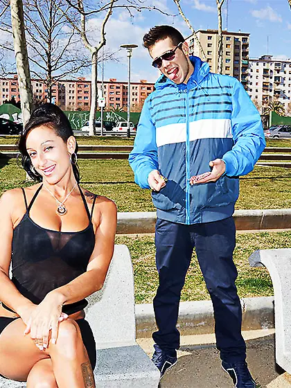 Pleasing brunette black bra