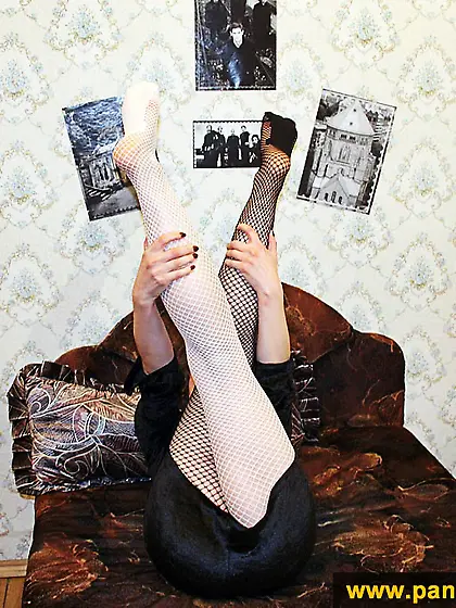 Chess black and white pantyhose