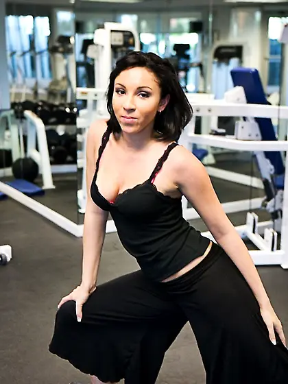 Tia was at the gym working her amazing body.