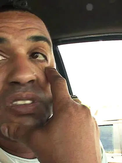 Brunette girl tits pinched