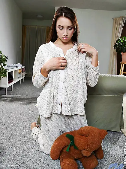 Celeste Star strips all of her clothes for the camera and shows