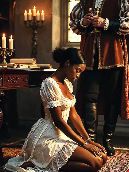 Neger maide on her knes6