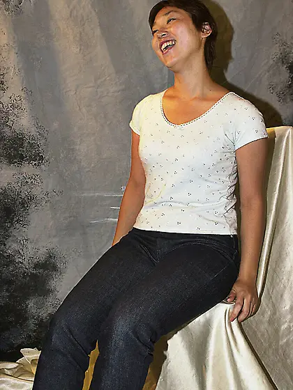 Tiny tits short hair asian