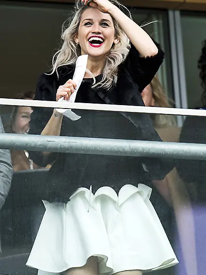 Ashley Roberts Upskirt At Ascot Racecourse