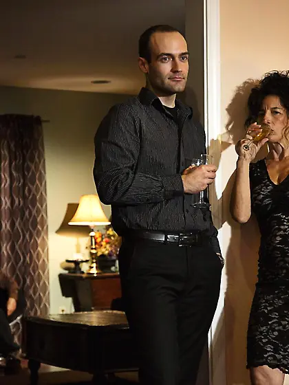 Whorish blonde girl Scarlet Red gets licked and rammed on the be