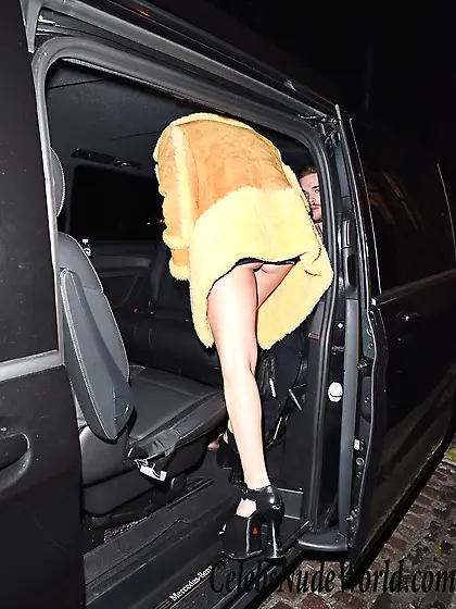Charli XCX Upskirt While Getting Out From A Car In London