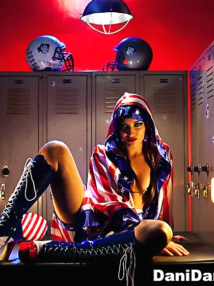 Inviting creamy brunette flag