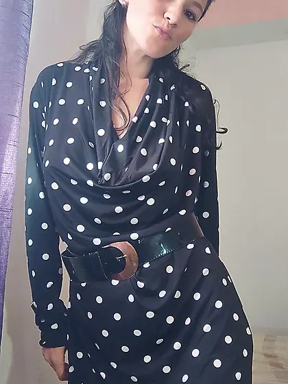 Just having fun on a blavk dress