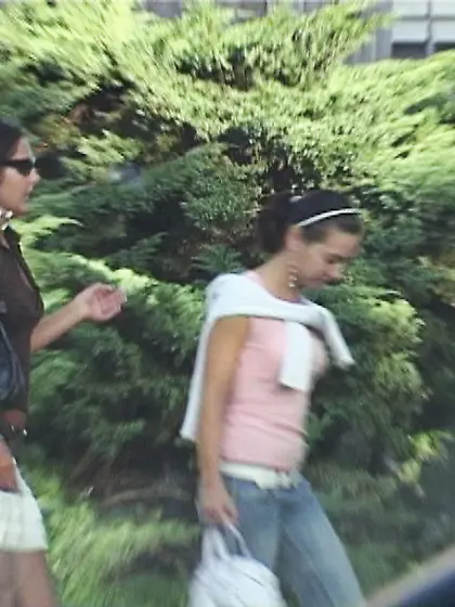 Kid suddenly yanks blonde