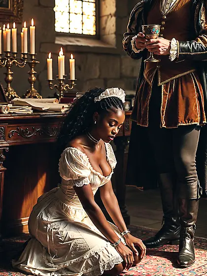 Neger maide on her knes6