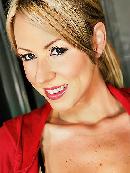 Carolyn Reese gets naked in the locker room and gets a big cock