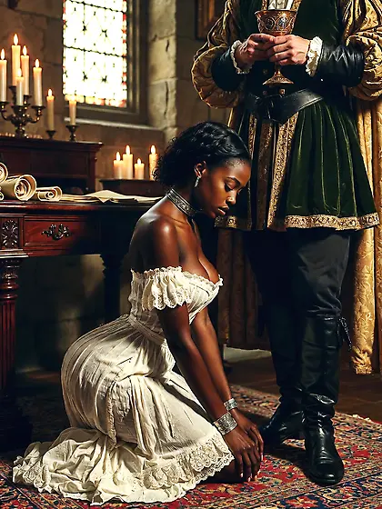 Neger maide on her knes6