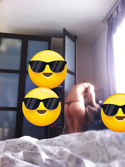 Spy pics--full set of wife/gf in her thong panties