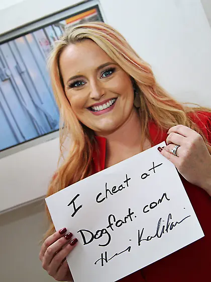 Gloryhole cheat is what busty blonde wife is busy doing in the p