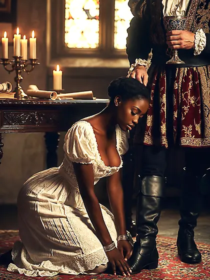 Neger maide on her knes6