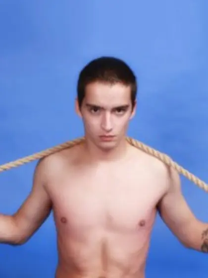 Brunette Young Man Douglas Close Up.