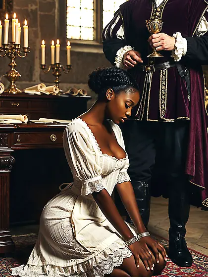 Neger maide on her knes6