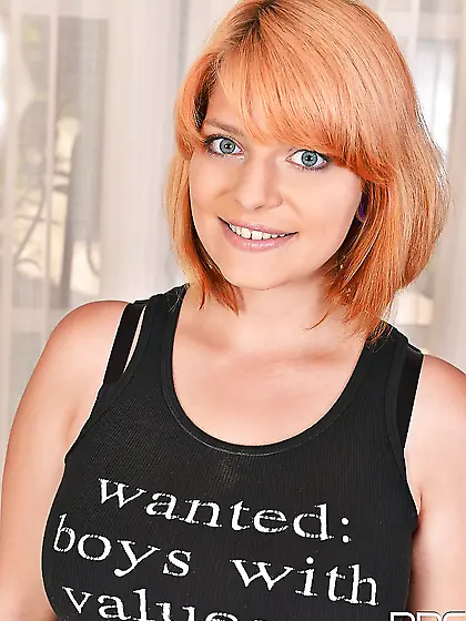 Seductive porn model has such big breasts that she can reach her