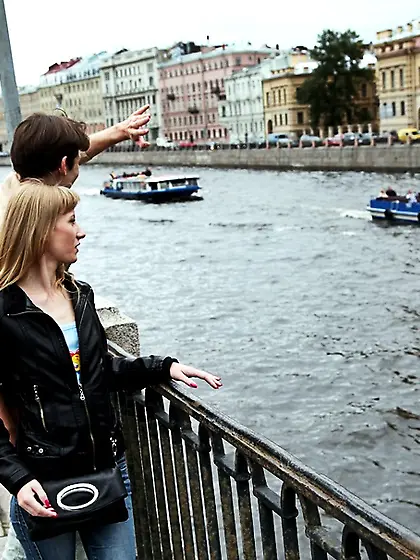 Teen tourists fuck hard after their city...