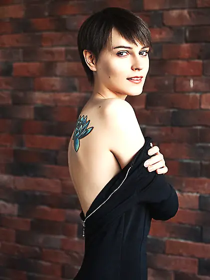 Teen brown hair beautiful