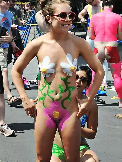 Bikes,  Bodypaint and Public Nudity