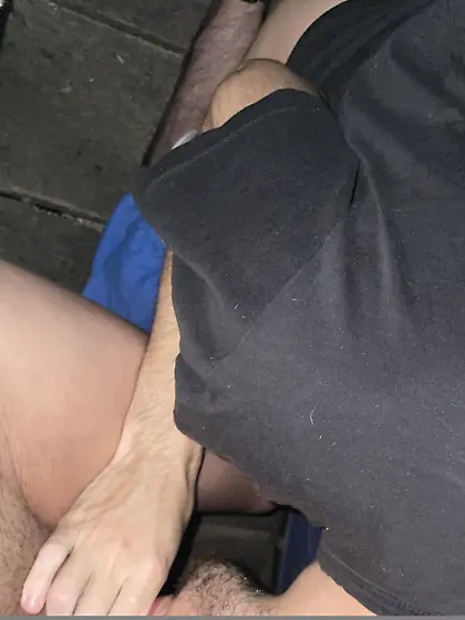 Twink dick sucking daddy in public