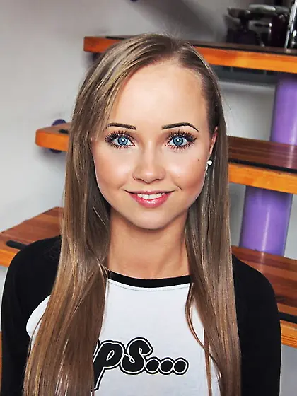 White teen blonde hair