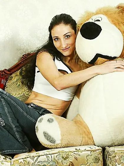 Green eyed bimbo black