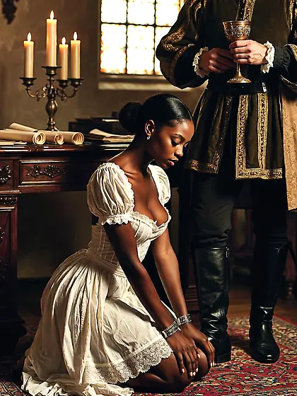 Neger maide on her knes6