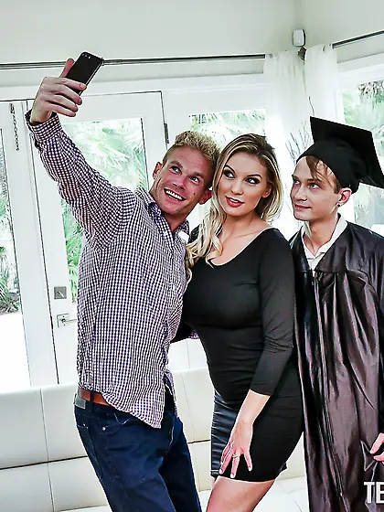 Kenzie Taylor fucks stepson right after his graduation