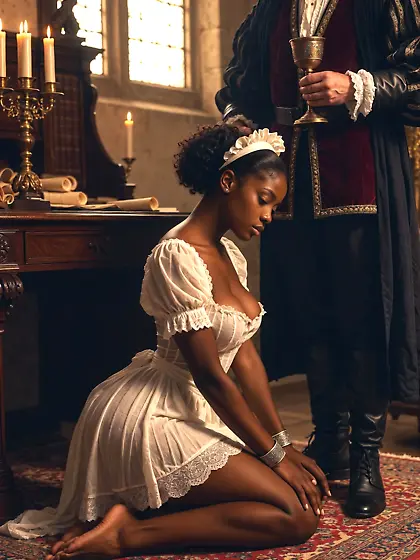 Neger maide on her knes6