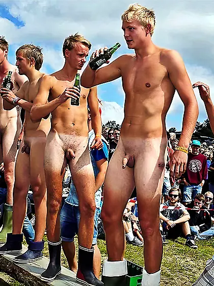 naked drinking contest