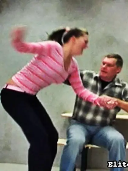 School teacheer pull students