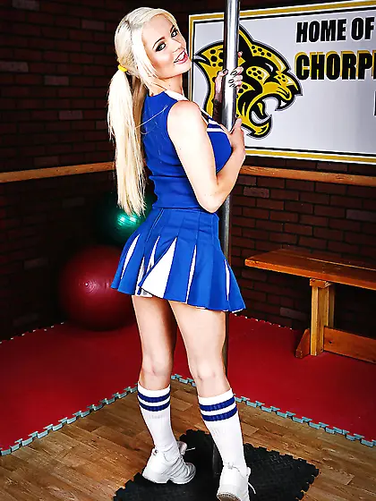 Stripping cheerleader