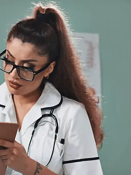 This brunette looks incredible in her cowgirl posture too